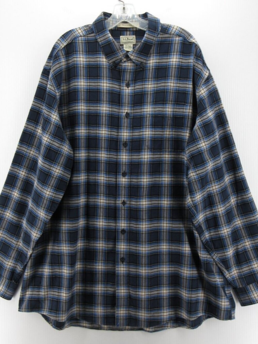 LL Bean Shirt XXL Tall Button Up Plaid Traditional Fit Heritage Outdoor